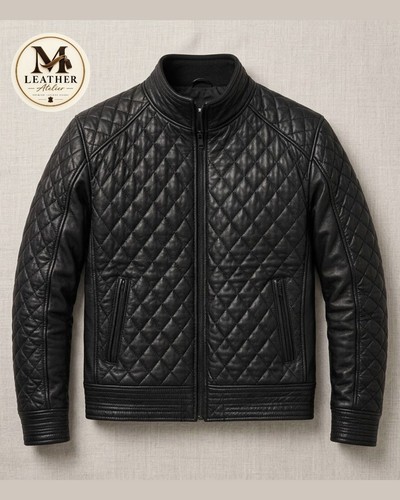 Men black jacket diamond - jacket,